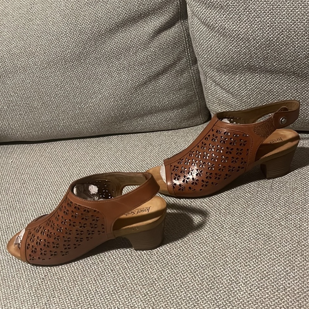 Josef Seibel wedge peep toe 40 brown - Picture 3 of 11